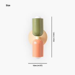 Wall Sconce Light Cream Double Head Size