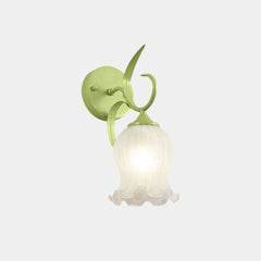 Wall Sconce Light Cream Flower Green