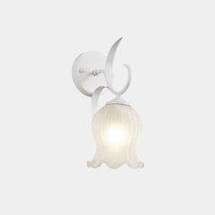 Wall Sconce Light Cream Flower White