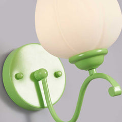 Wall Sconce Light Cream Glass Flower Shade