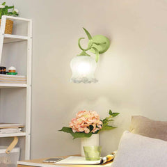 Wall Sconce Light Cream Glass Flower Study Room