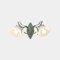 Wall-Sconce-Light-French-Glass-Lily-Flower-Double