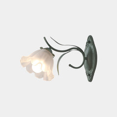 Wall Sconce Light French Glass Lily Flower