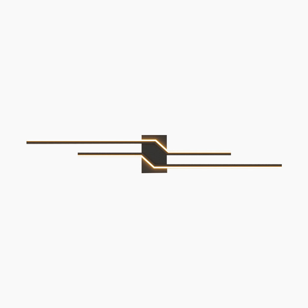 Wall Sconce Light Geometric Linear Black