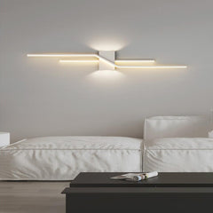 Wall Sconce Light Geometric Linear White Living Room