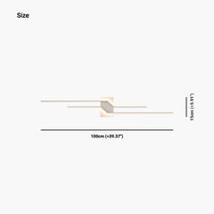 Wall Sconce Light Geometric Linear White Size