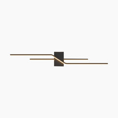 Wall Sconce Light Geometric Metal Linear Black