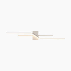 Wall Sconce Light Geometric Metal Linear White