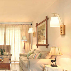 Wall Sconce Light Japandi Wood Living Room