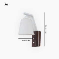 Wall Sconce Light Japandi Wood Size
