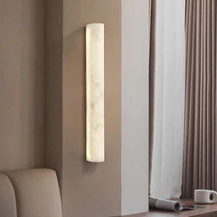 Wall Sconce Light Linear Vertical Marble LED, White