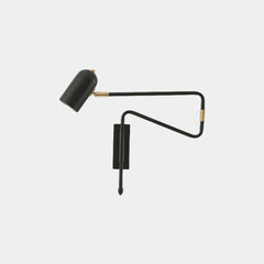 Wall Sconce Light Modern Adjustable Swing Arm Black
