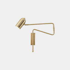 Wall Sconce Light Modern Adjustable Swing Arm Gold