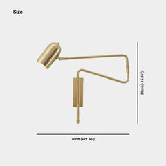 Wall Sconce Light Modern Adjustable Swing Arm Size