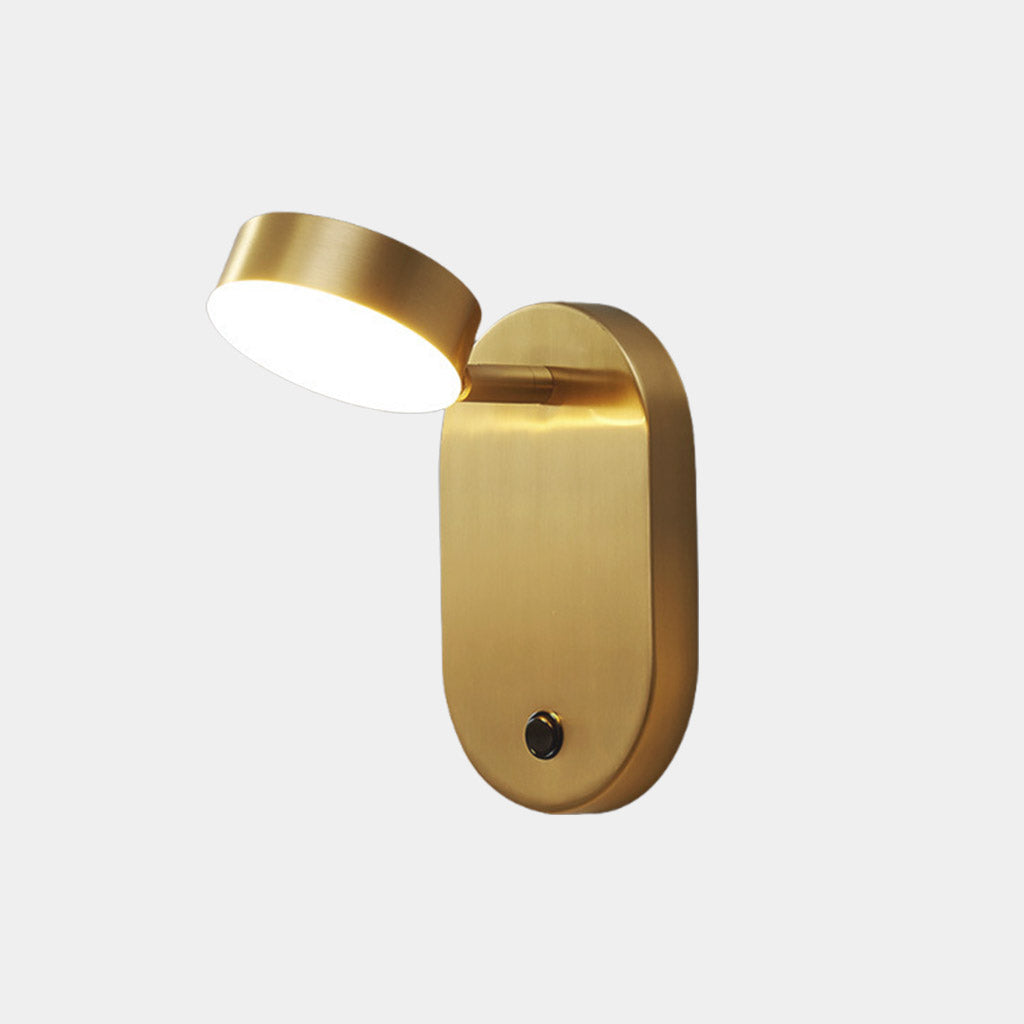 Wall Sconce Light Modern Copper Rotating Gold