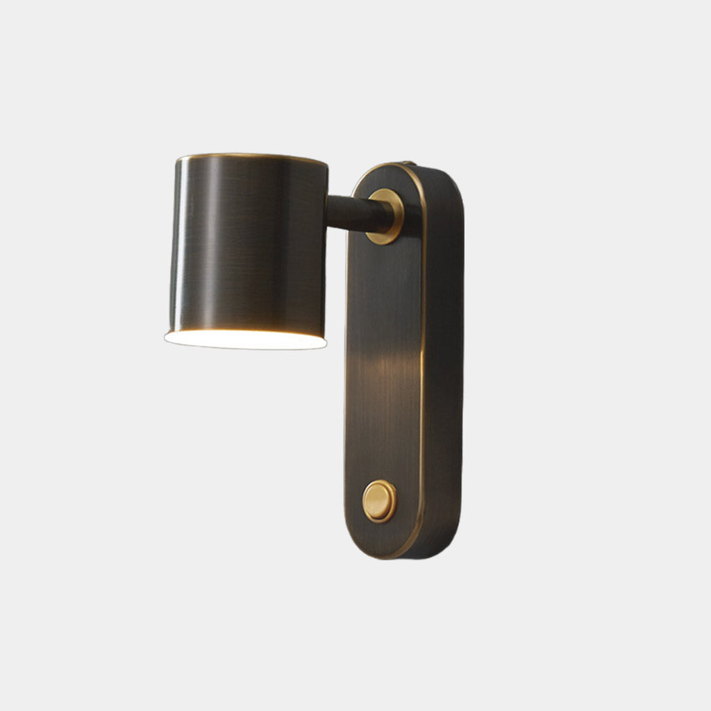 Wall Sconce Light Modern Copper Rotating LED Black