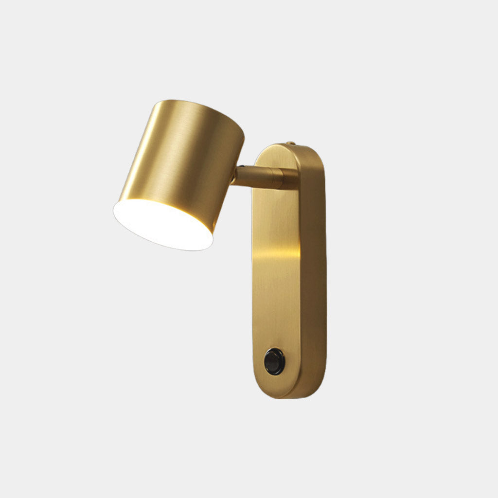 Wall Sconce Light Modern Copper Rotating LED Gold