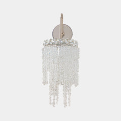 Wall Sconce Light Modern Crystal Waterfall Silver