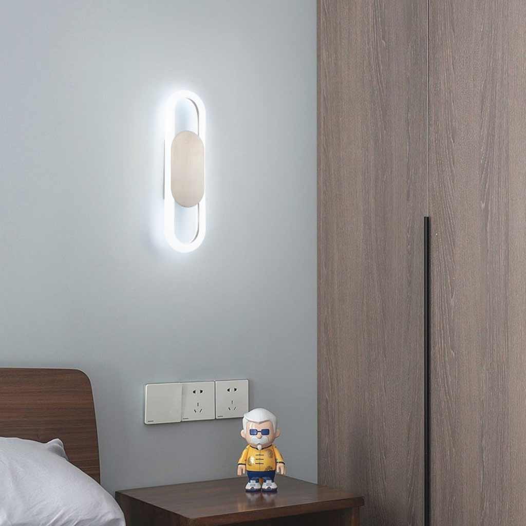 Wall Sconce Light Modern Geometric Oval LED Bedroom