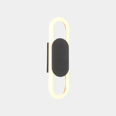 Wall Sconce Light Modern Geometric Oval LED Black