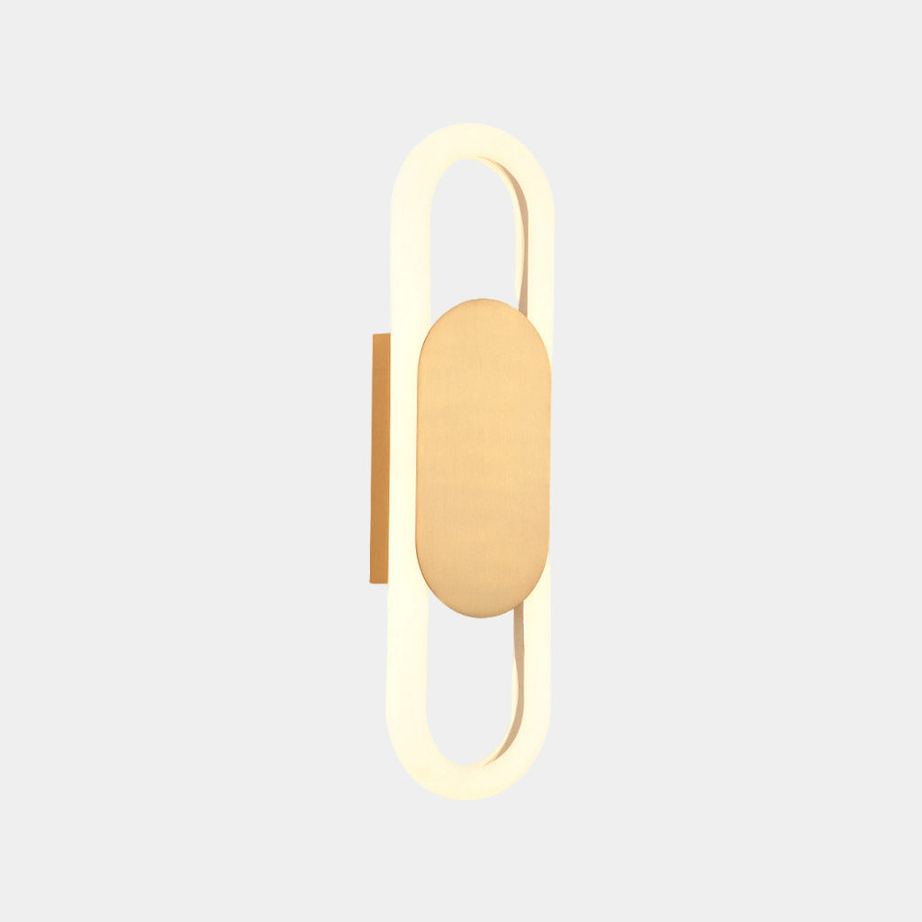 Wall Sconce Light Modern Geometric Oval LED Gold