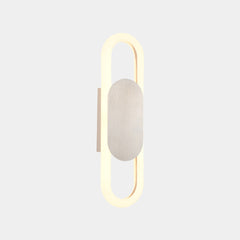 Wall Sconce Light Modern Geometric Oval LED Nickel