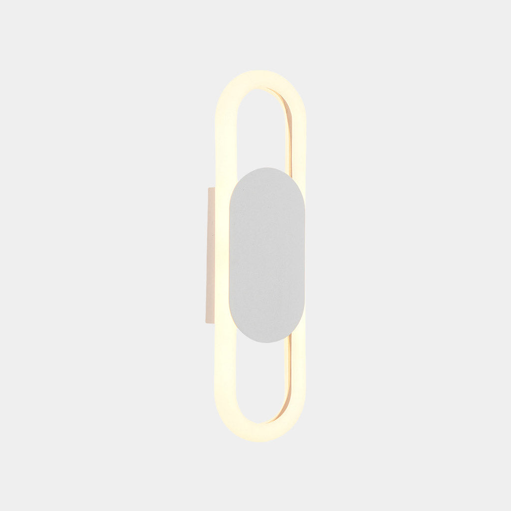 Wall Sconce Light Modern Geometric Oval LED White