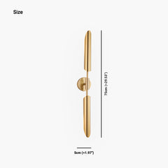 Wall Sconce Light Modern Gold Iron Size
