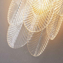 Wall Sconce Light Stylish Half Circle Brass Glass Detail