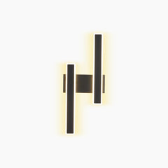 Wall Sconce Linear Double Light LED Bar Black Right