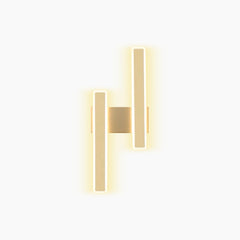 Wall Sconce Linear Double Light LED Bar Gold Right