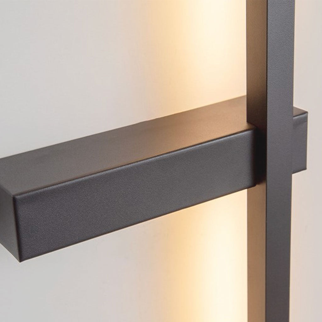 Wall Sconce Long Slim Linear Black Left Shade