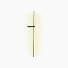 Wall Sconce Long Slim Linear Black Left