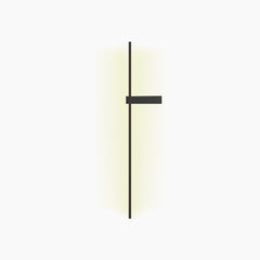 Wall Sconce Long Slim Linear Black Right