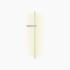 Wall Sconce Long Slim Linear White Left