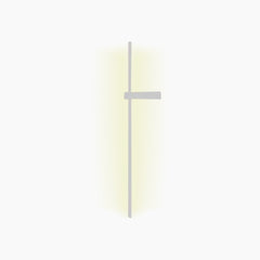 Wall Sconce Long Slim Linear White Right
