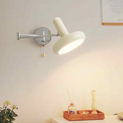 Wall Sconce Bauhaus Cream Metal Adjustable Swing Arm
