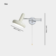 Wall Sconce Bauhaus Cream Metal Adjustable Swing Arm
