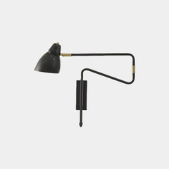 Wall Sconce Modern Adjustable Swing Arm Black