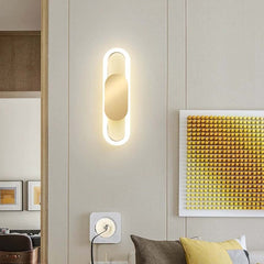 Aplique de pared moderno geométrico ovalado LED, 2 colores