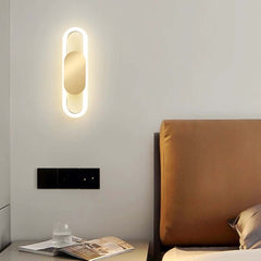 Aplique de pared moderno geométrico ovalado LED, 2 colores