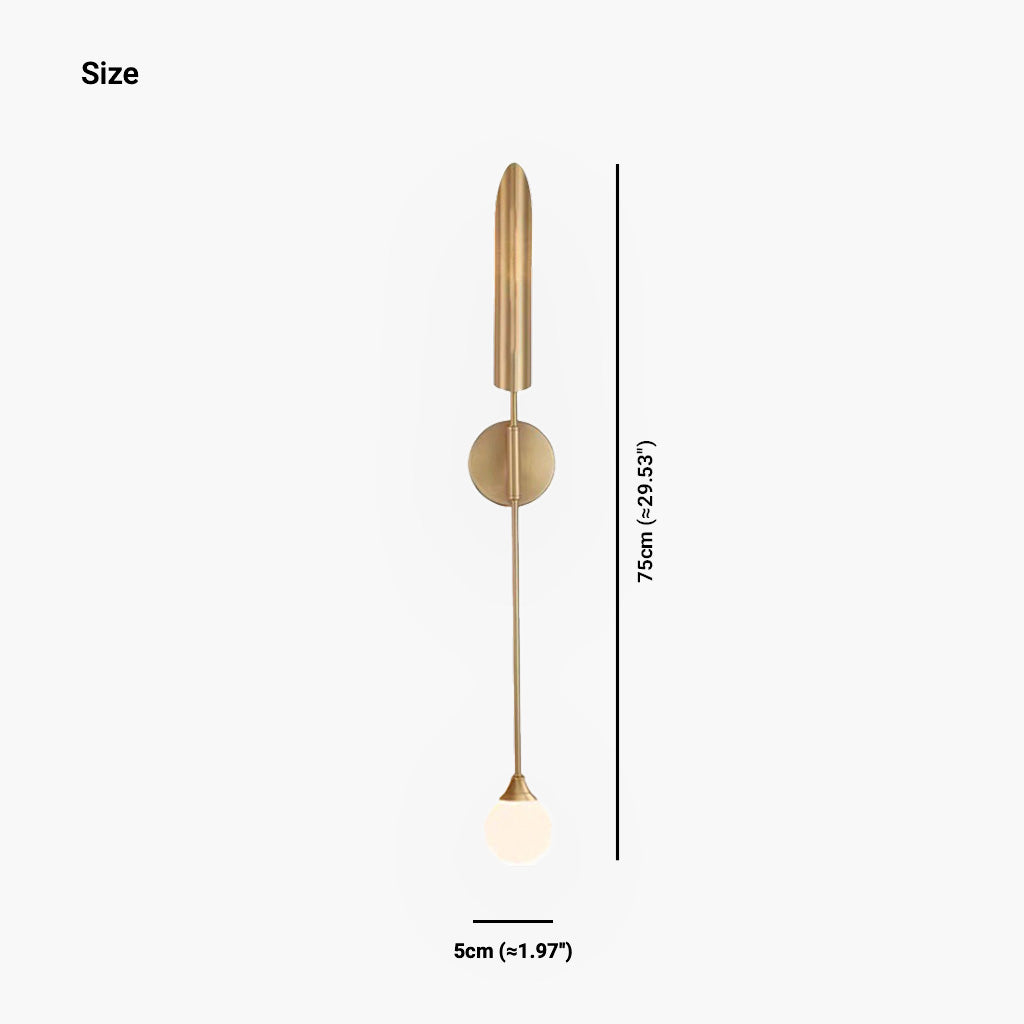 Wall Sconce Modern Gold Iron Size