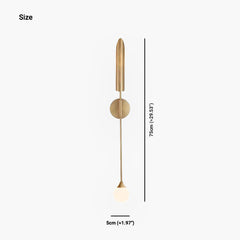 Wall Sconce Modern Gold Iron Size