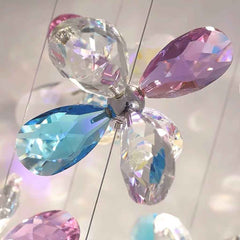 Wall Sconce Romantic Colored Crystal Flower Drop LED