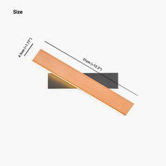 Wall Sconce Rotating Rectangle LED Black Size