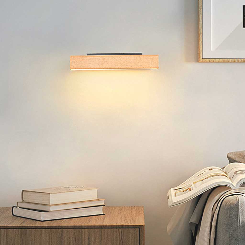 Wall Sconce Rotating Rectangle LED Black Study Room