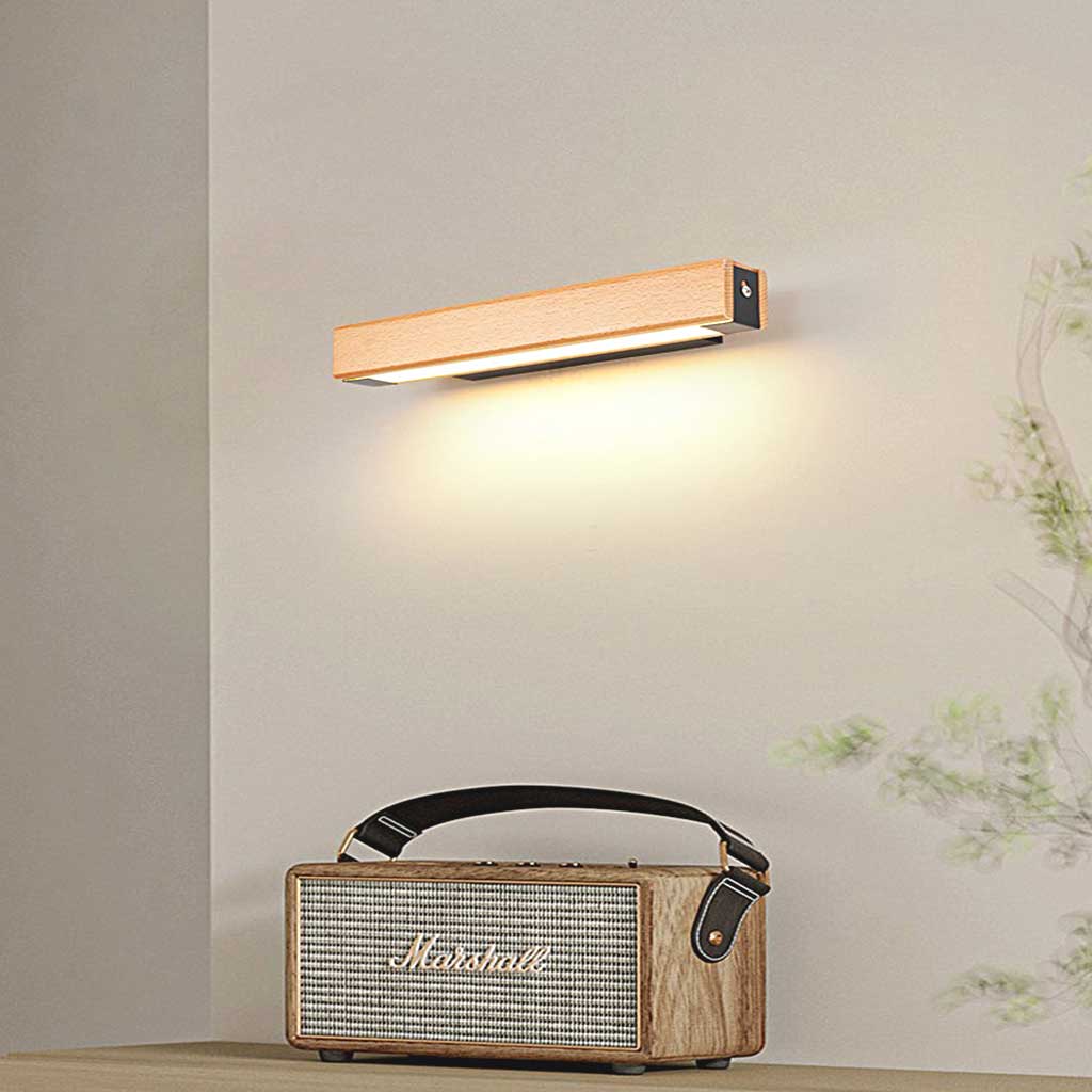 Led Rests Modern Rotating Rectangle LED Wood Wall Sconce | VAXLAMP