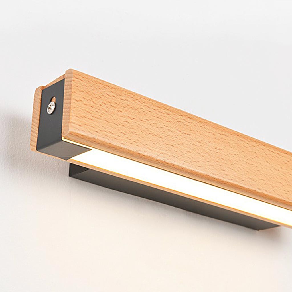 Rectangular Led Wall Sconce Modern Rotating Rectangle LED Wood Wall Sconce | VAXLAMP