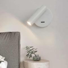 Applique da parete con faretto LED circolare/rettangolare per la lettura