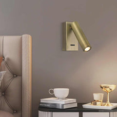 Applique da parete con faretto LED circolare/rettangolare per la lettura